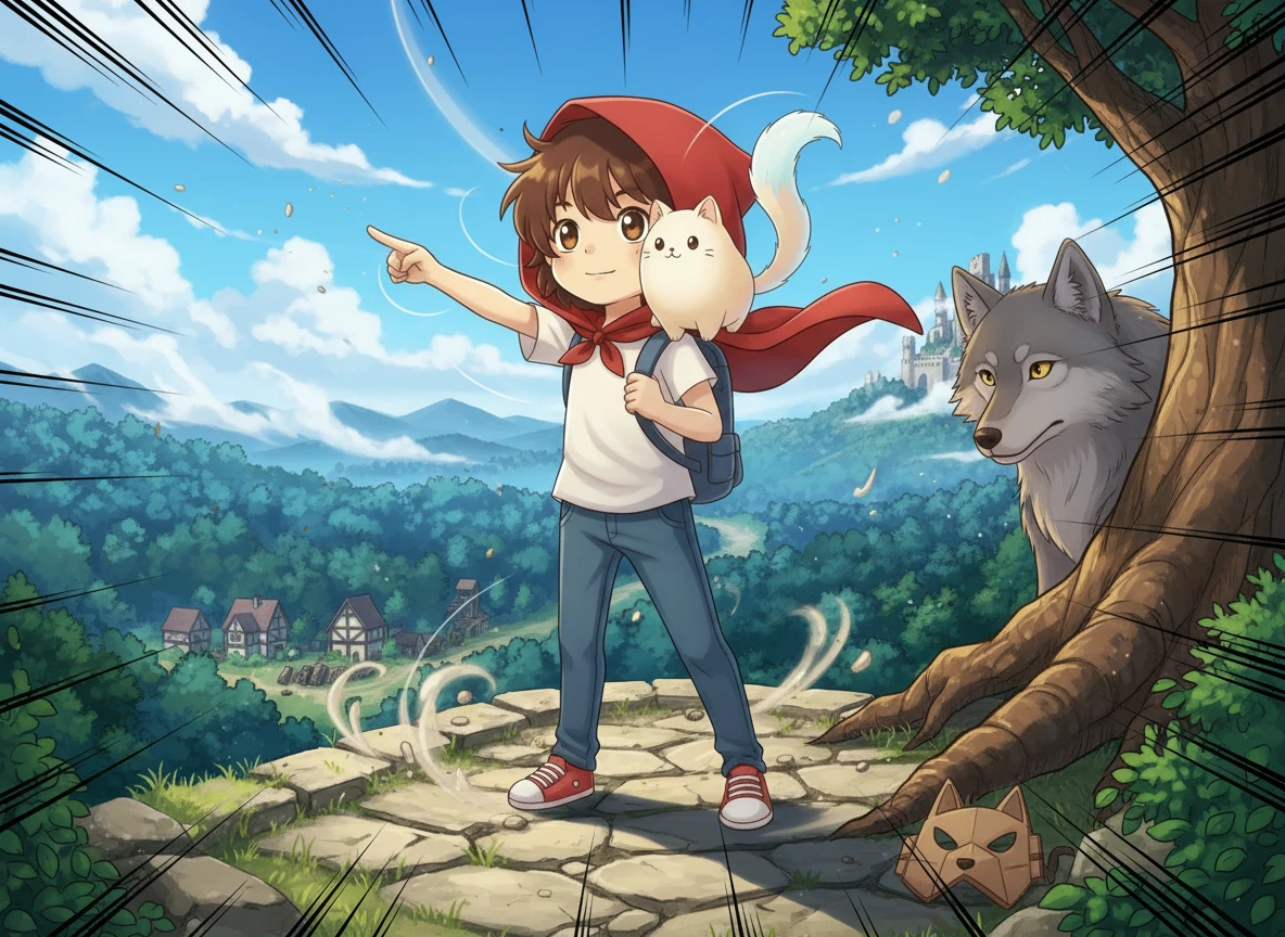 Le Mystère du Chaperon Rouge - Histoire interactive gratuite pour enfants de 7 à 9 ans