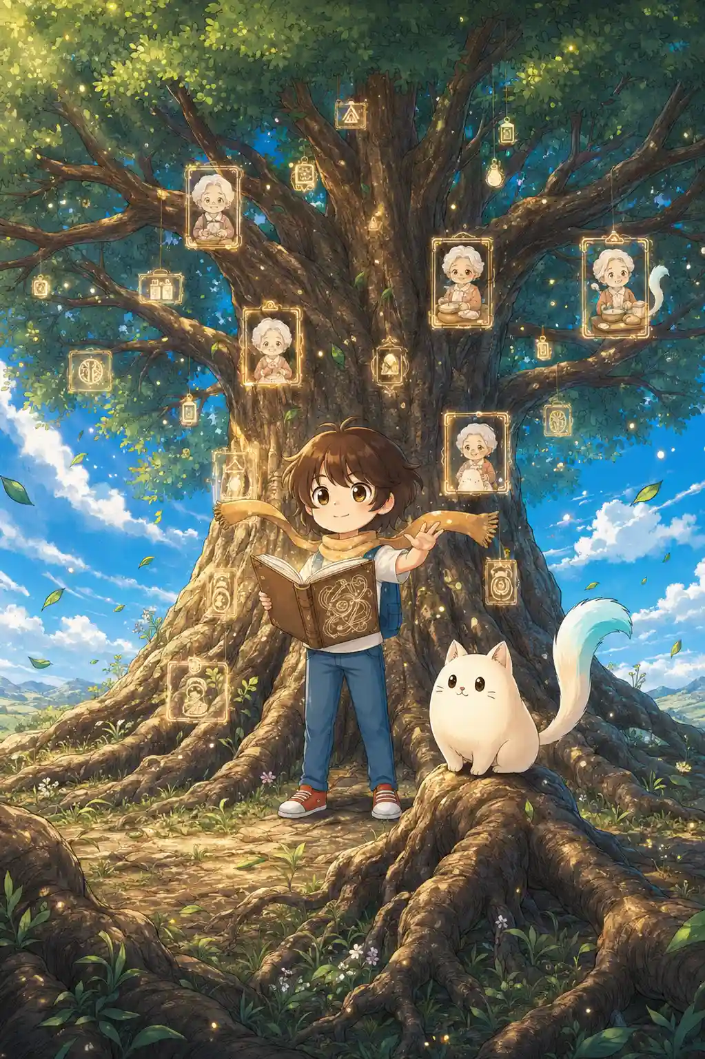 Illustration de l'histoire interactive Le Grand Arbre des Souvenirs